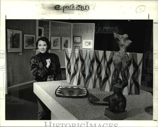 1990 Press Photo Park Synagogue art festival with Peta Moskowitz - cva33306 - Historic Images