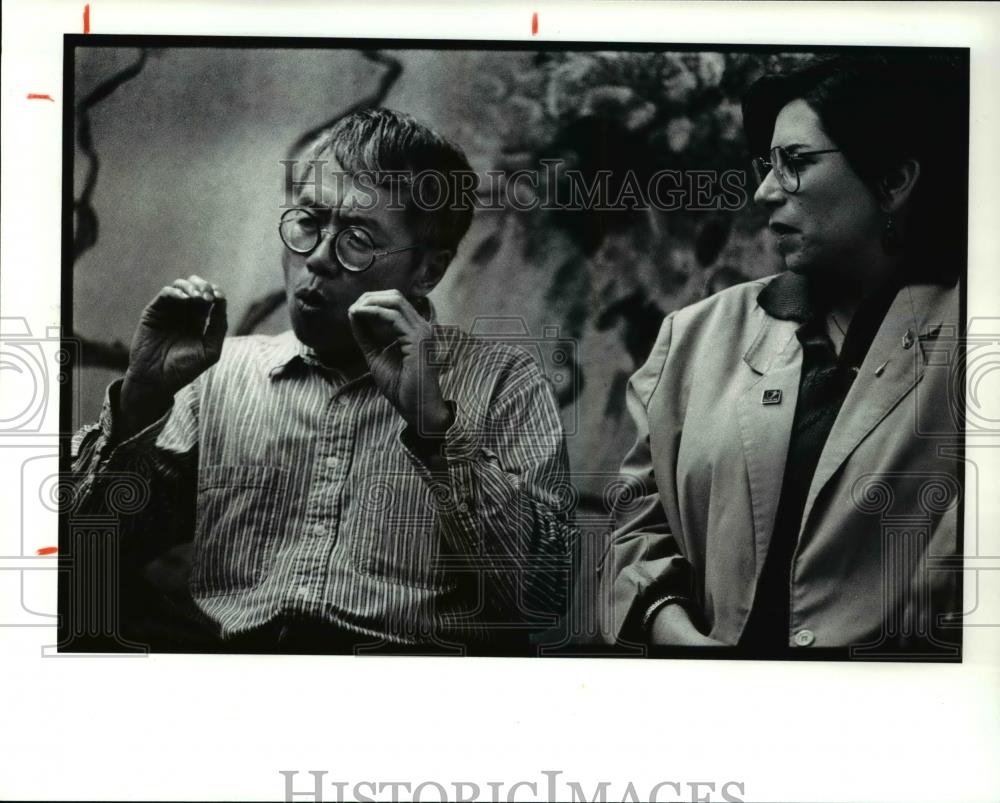 1991 Press Photo Shanny Mow of Fairmount Theater of the Deaf - cva33325 - Historic Images