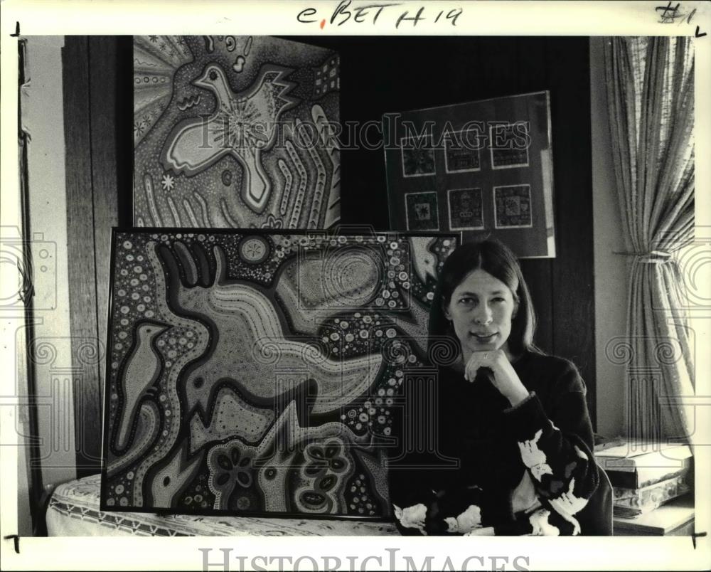 1991 Press Photo Beth Nilges-Nehamkin, and art work - cva33410 - Historic Images