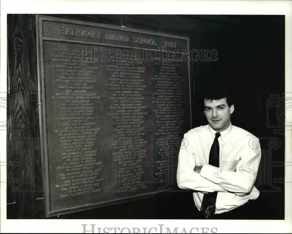 1990 Press Photo Andrew May, actor at Hathaway Brown School - cva33458 - Historic Images