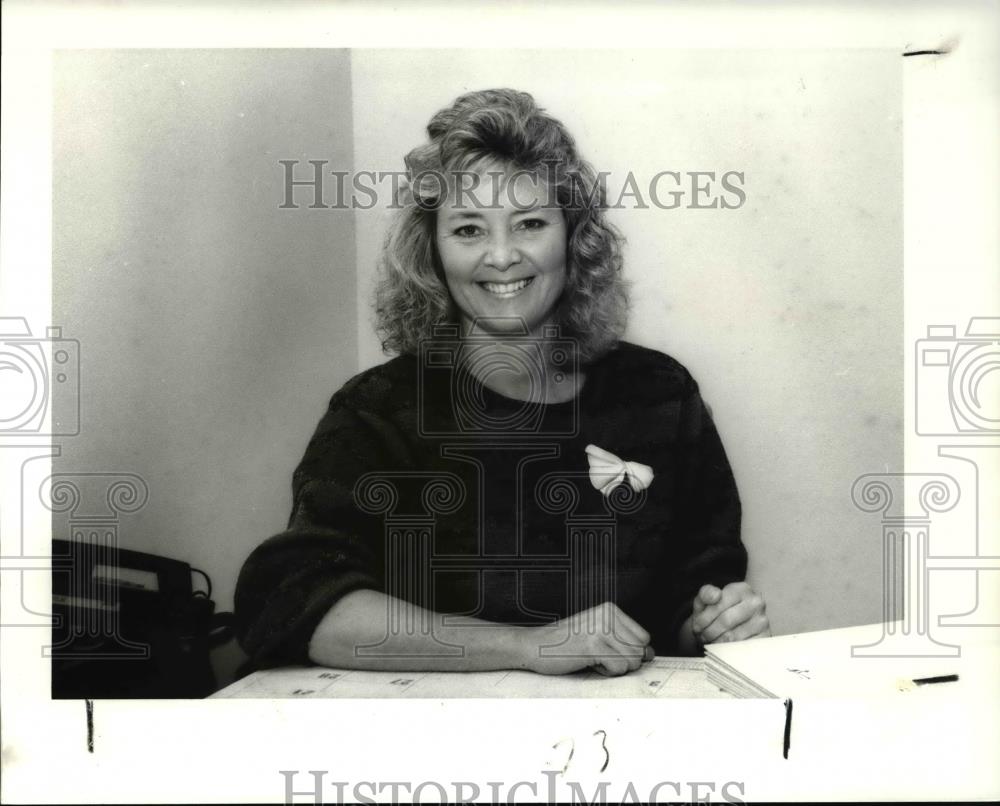1989 Press Photo Sherry Mayer of Hackett &amp; Arnold Inc., home consulting business - Historic Images