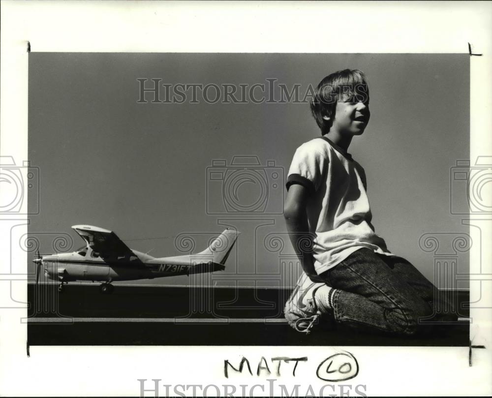 1989 Press Photo Matthew McLendon attempts to fly cross-country from LA to NYC - Historic Images