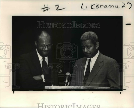 1991 Press Photo Rev. Otis Moss & Rev. Marvin McMickle received awards - Historic Images