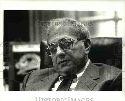 1986 Press Photo Milton Maltz, Chairman & Pres of Malrite Communications Group - Historic Images