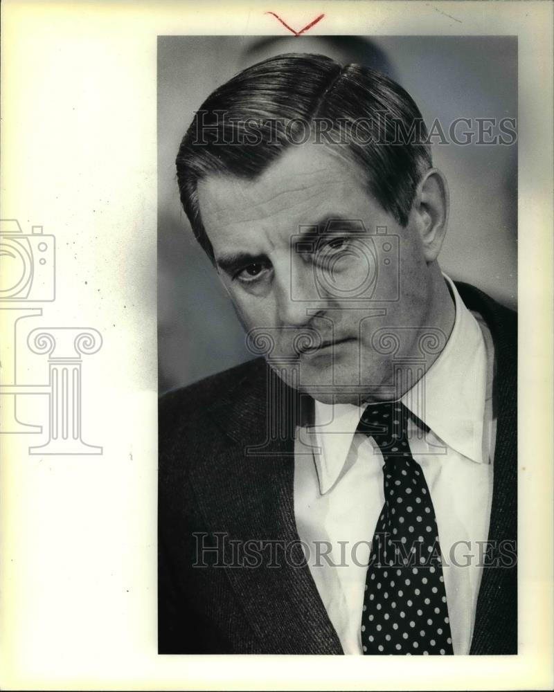 1980 Press Photo VP Walter Mondale during press conference at Bond Court - Historic Images