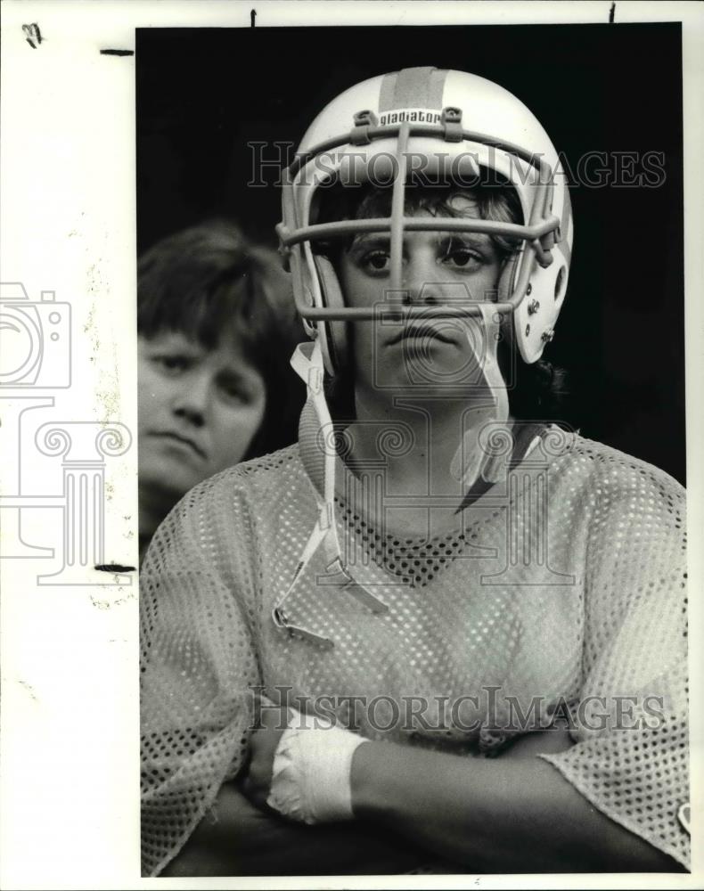 1982 Press Photo Julie Nichols running back Cleveland Brewers football team - Historic Images