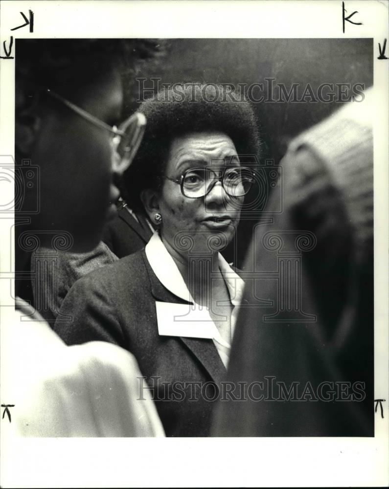1985 Press Photo Dr Sybil C Mobley, Dean of Florida A&amp;M business school - Historic Images