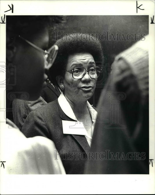 1985 Press Photo Dr Sybil C Mobley, Dean of Florida A&M business school - Historic Images