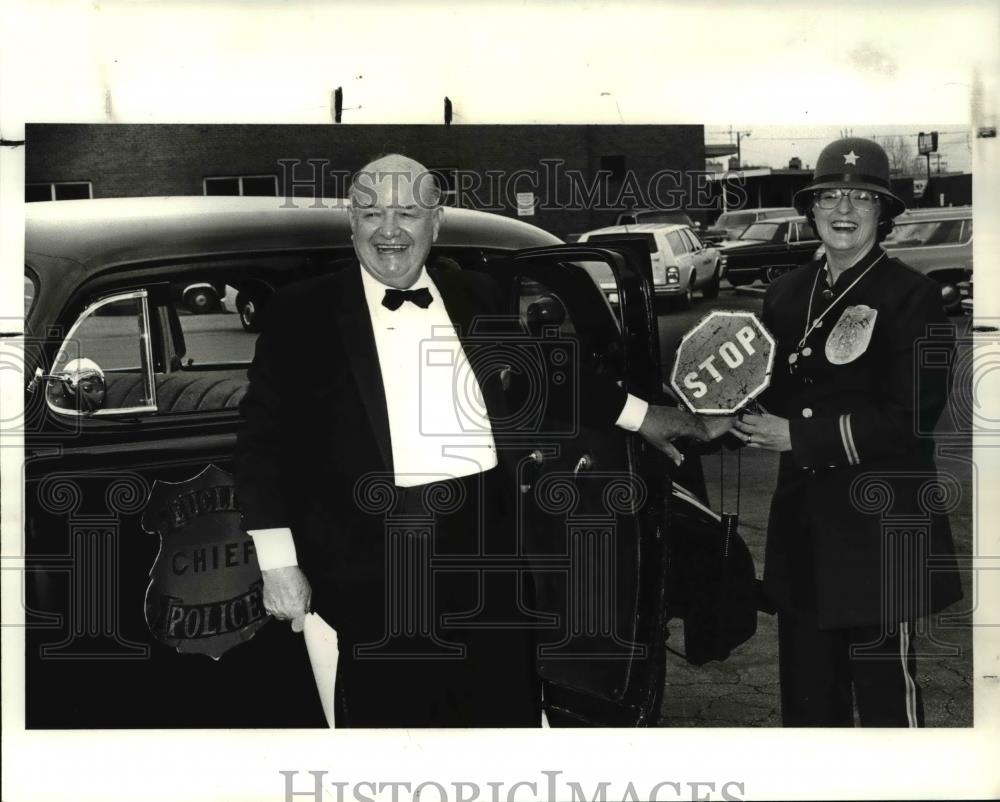 1987 Press Photo Frank W. Payne, Euclids police chief to retire after 50 years - Historic Images