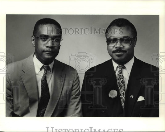 1990 Press Photo Reverends Tony Minor and Jay Matthews, civil rights heads - Historic Images