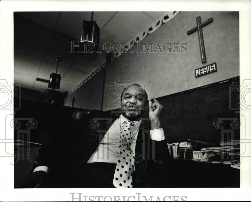 1992 Press Photo Reverend Henry Payden, the pastor that baptized Mike Tyson - Historic Images