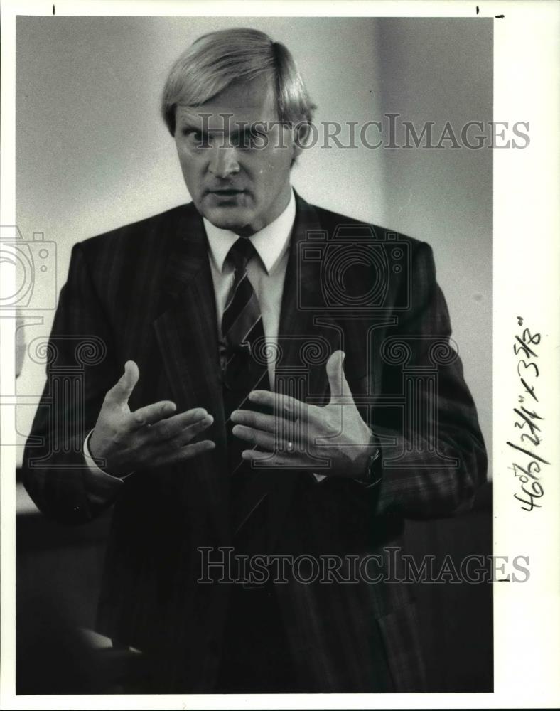 1990 Press Photo Dr Ernst Messerschmid, West German astronaut & Space Scientist - Historic Images