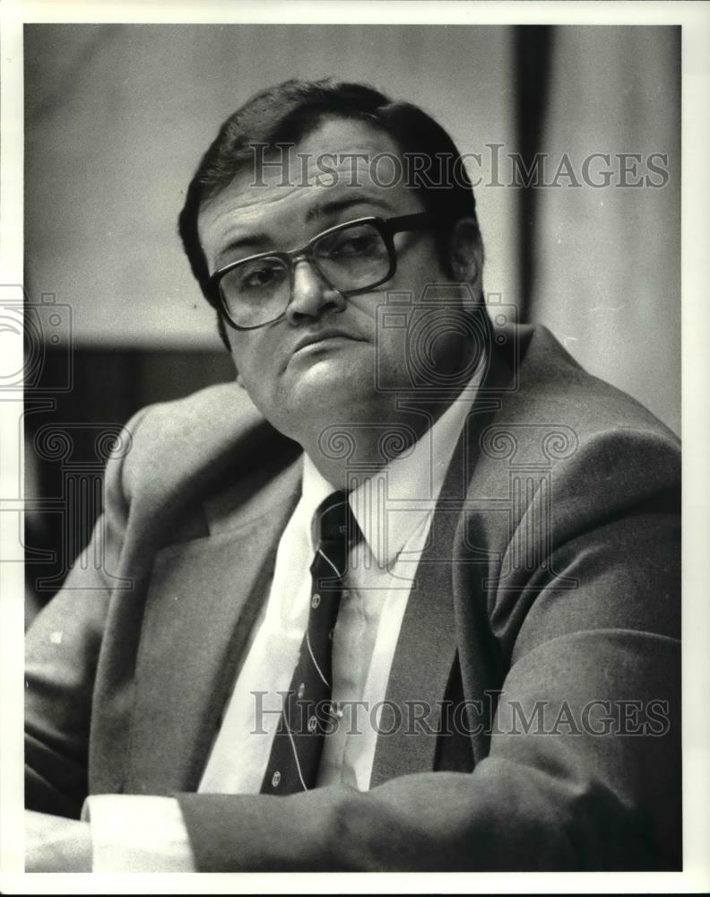 1987 Press Photo Council Pete Peterson at Reminderville Council Meeting - Historic Images