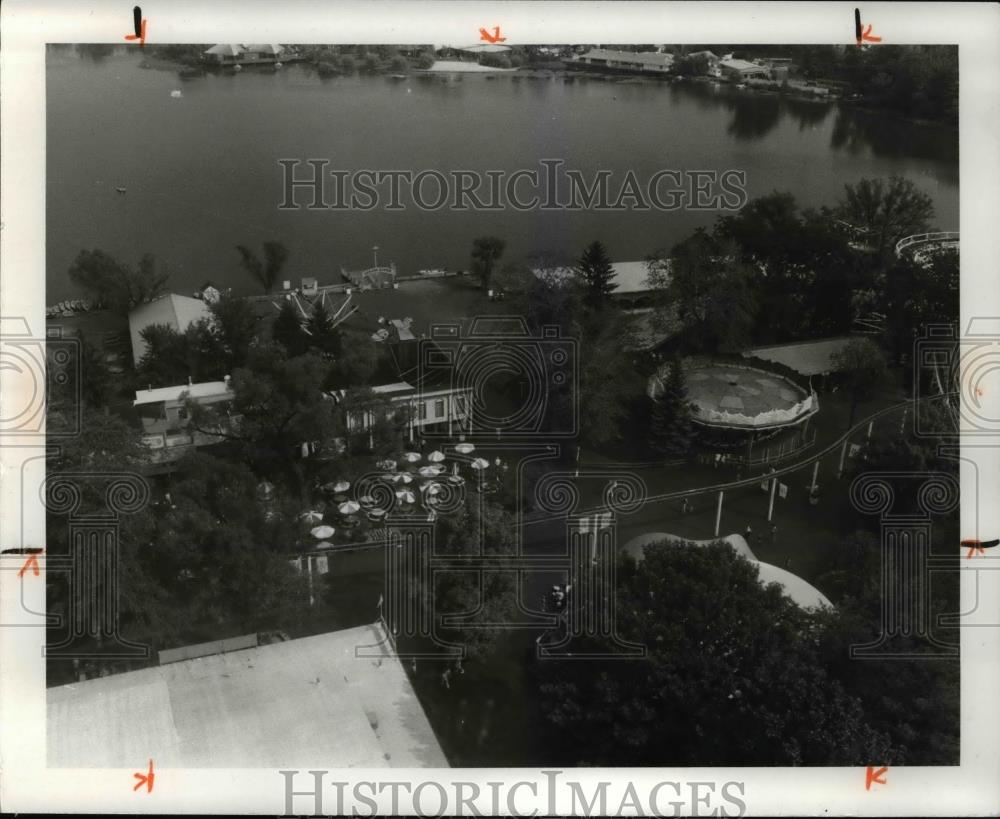 1982 Press Photo Aerial view of Cleveland, Ohio Theme Park - cva37641 - Historic Images