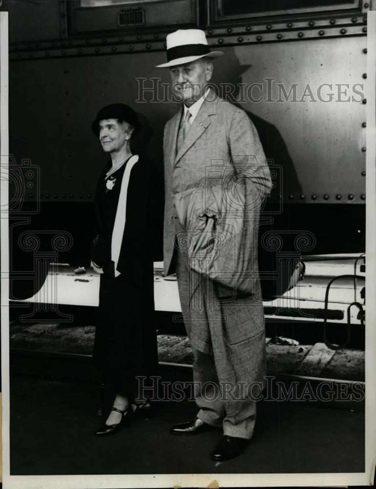 1932 Press Photo James Harbord Arrives in New York for Republican Convention - Historic Images