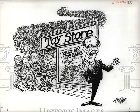 1992 Press Photo George Bush cartoon - cva37737 - Historic Images