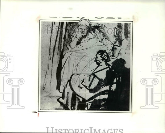1988 Press Photo Rembrandt's Saskia in Bed appears on the cover of Harvest Moon - Historic Images