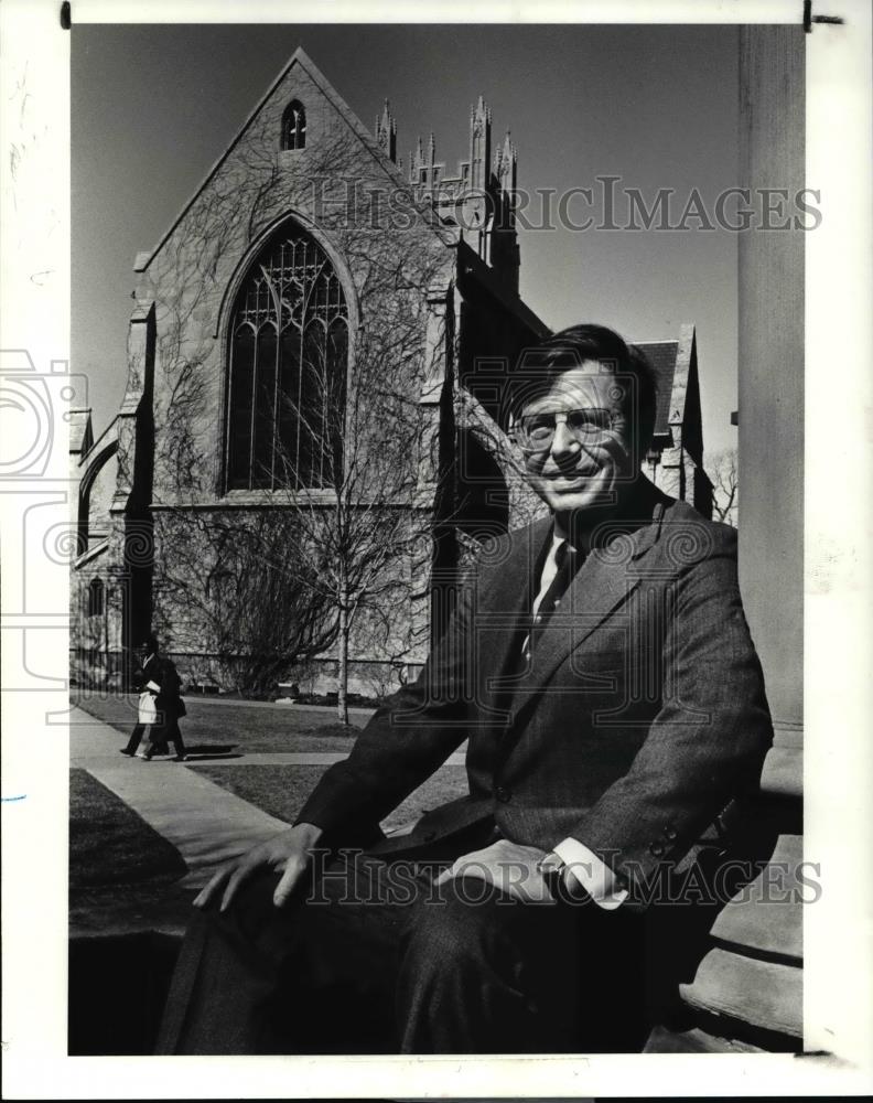1987 Press Photo Agnar Pytte, President Case Western Reserve University - Historic Images