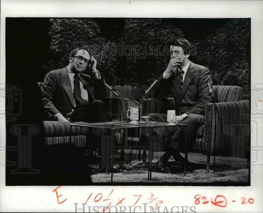 1977 Press Photo Joel Rose & Fred Griffith of Morning Exchange - cva38581 - Historic Images
