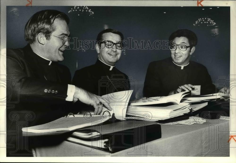 1979 Press Photo Bishops Janos Griffin, Anthony Pilla and Janos Lyke - cva38597 - Historic Images