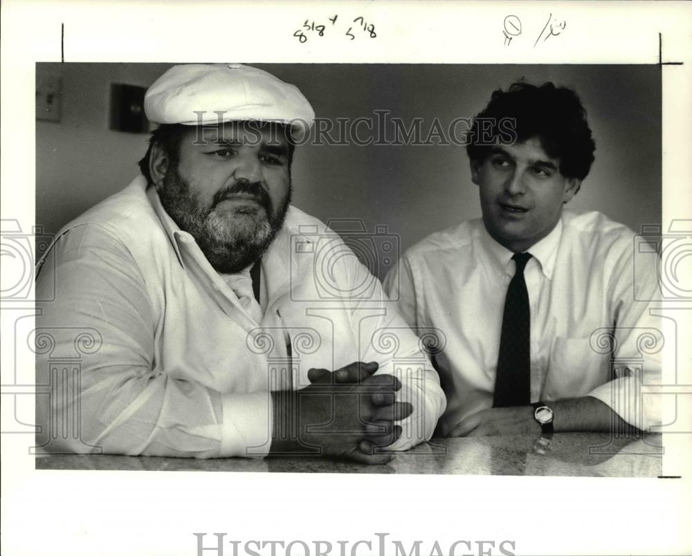 1991 Press Photo Chef Paul Prudhomme and Lawyer Steven Miller - cva38642 - Historic Images
