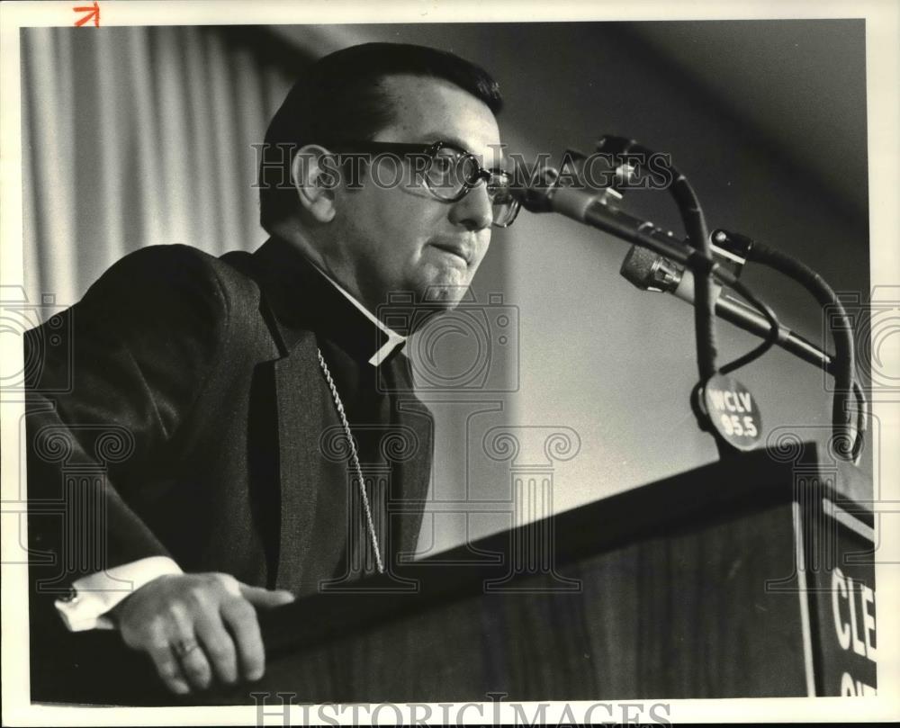 1991 Press Photo Bishop Anthony M Pilla City Club - cva38686 - Historic Images