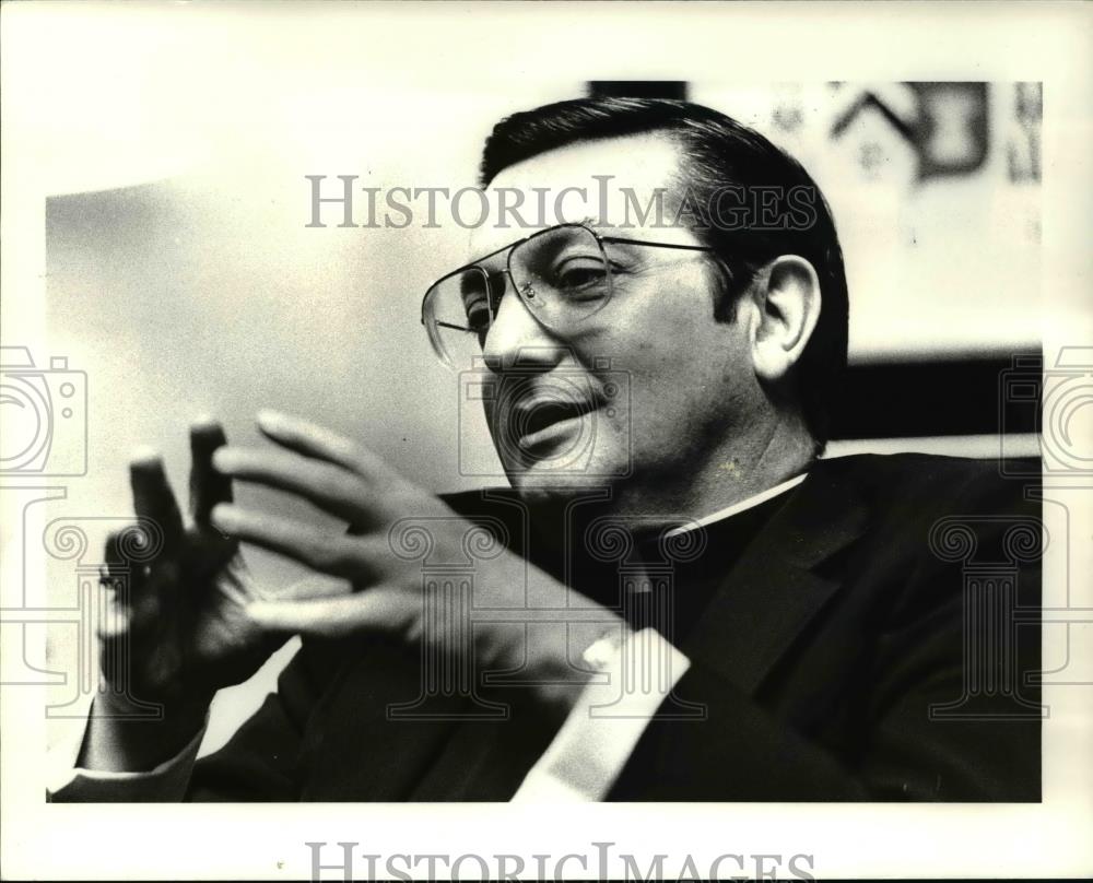 1984 Press Photo Bishop Anthony Pilla for interview - cva38699 - Historic Images