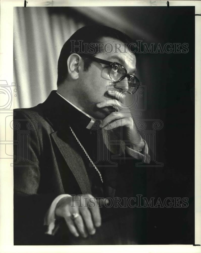 1981 Press Photo Bishop Anthony Pilla at the City Club - cva38755 - Historic Images