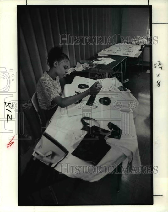 1991 Press Photo Quantana Pinson joins the entrepreneurship training program - Historic Images