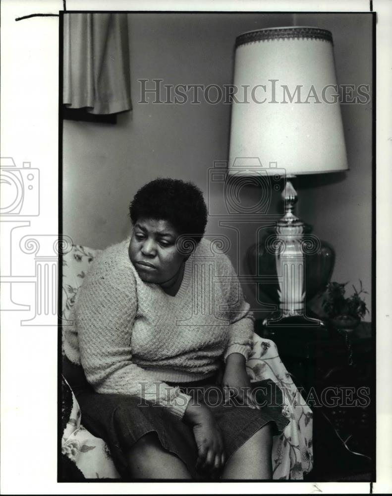1989 Press Photo Mary Roscoe, mother of Tony Roscoe, who killed his daughter - Historic Images