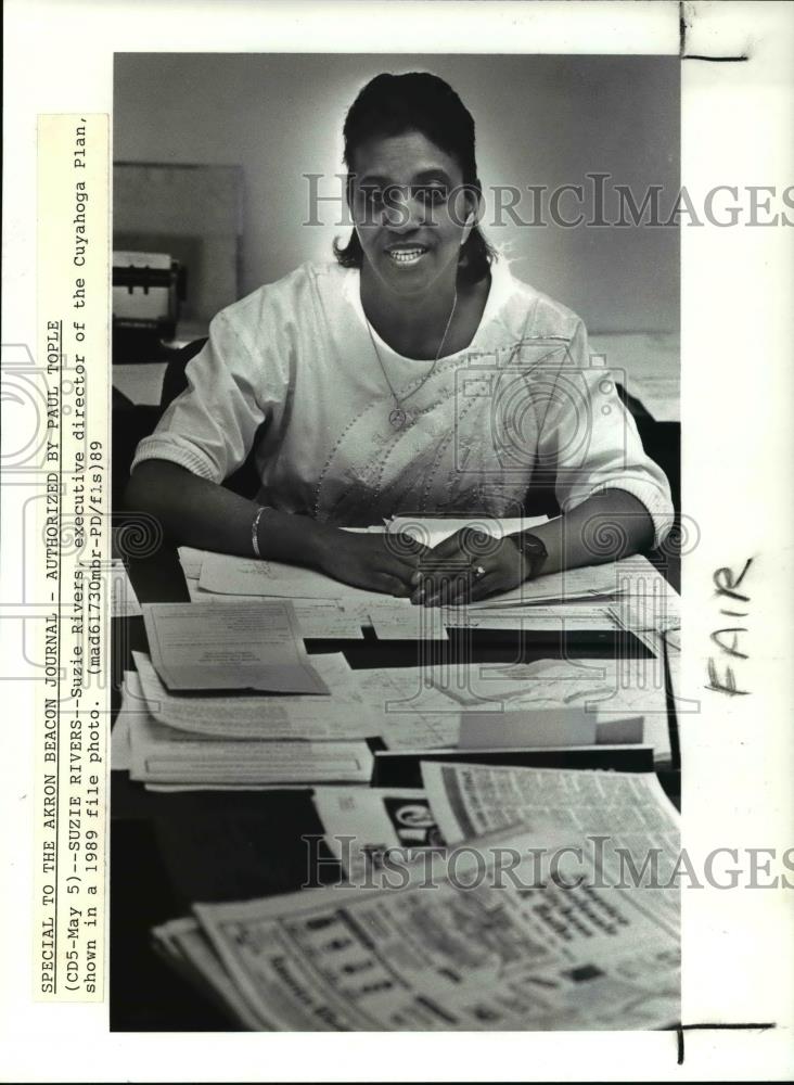 1989 Press Photo Suzie Rivers, executive director of Cuyahoga Plan - cva38810 - Historic Images