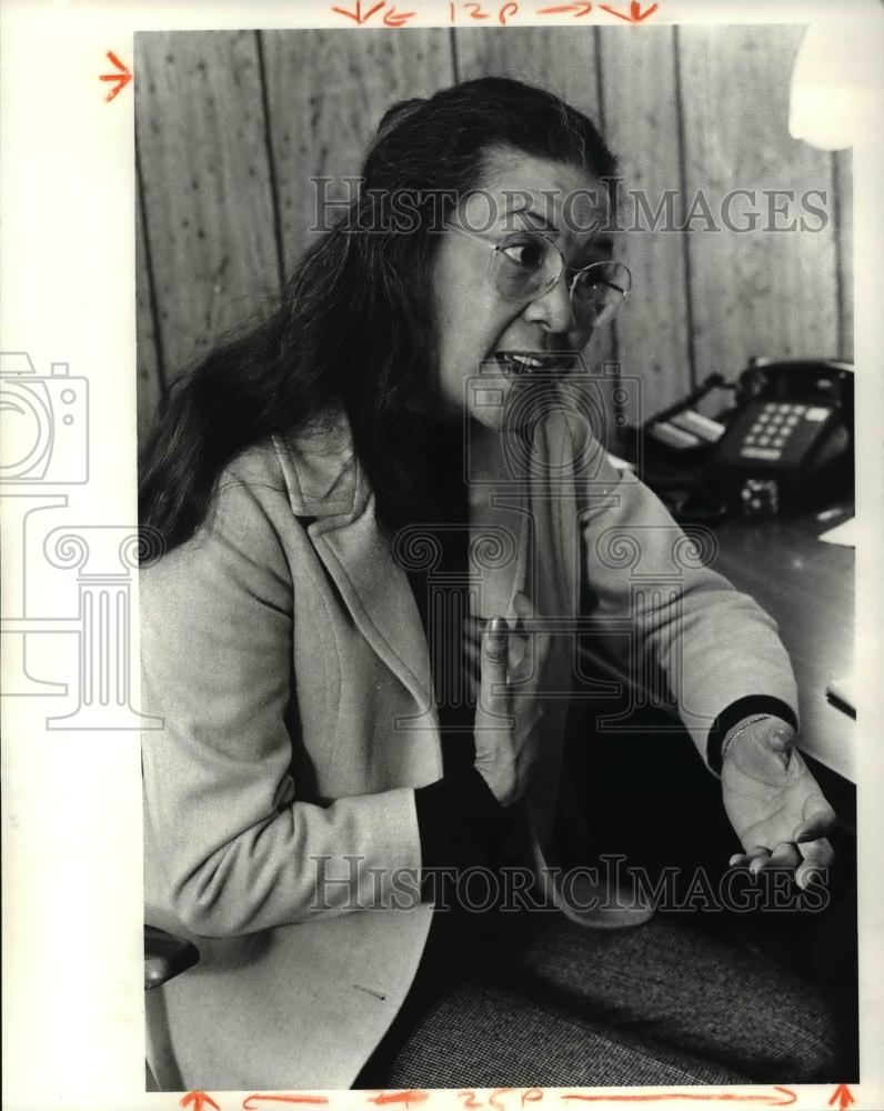 1981 Press Photo Morrow Prim, fired Girl Scout worker - cva38825 - Historic Images