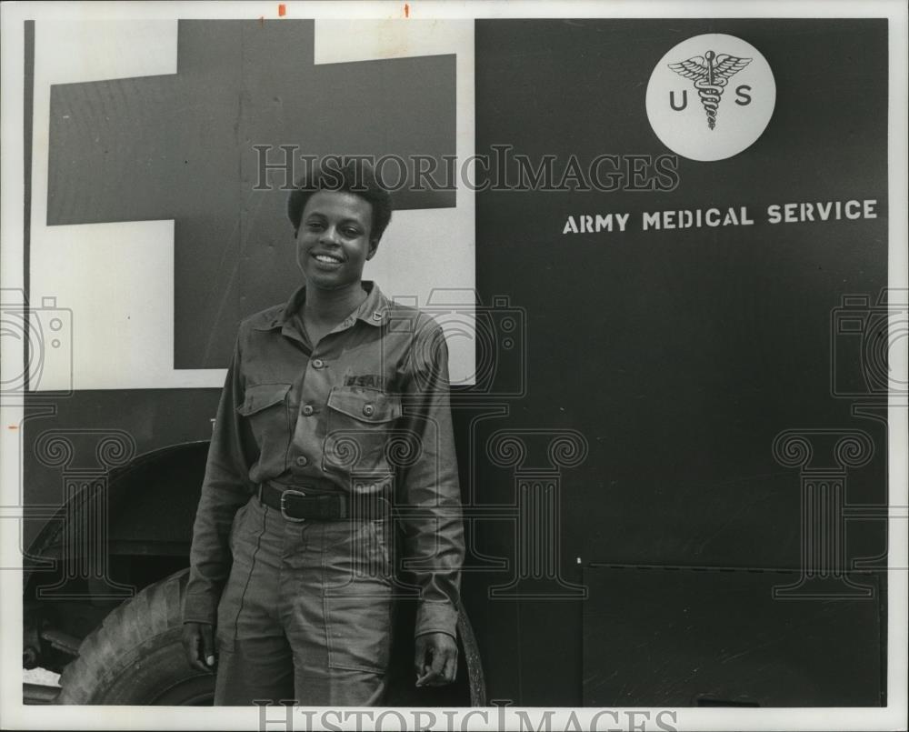 1973 Press Photo Cleo Ancrum, Cleveland National Guardsman - cvb76446 - Historic Images