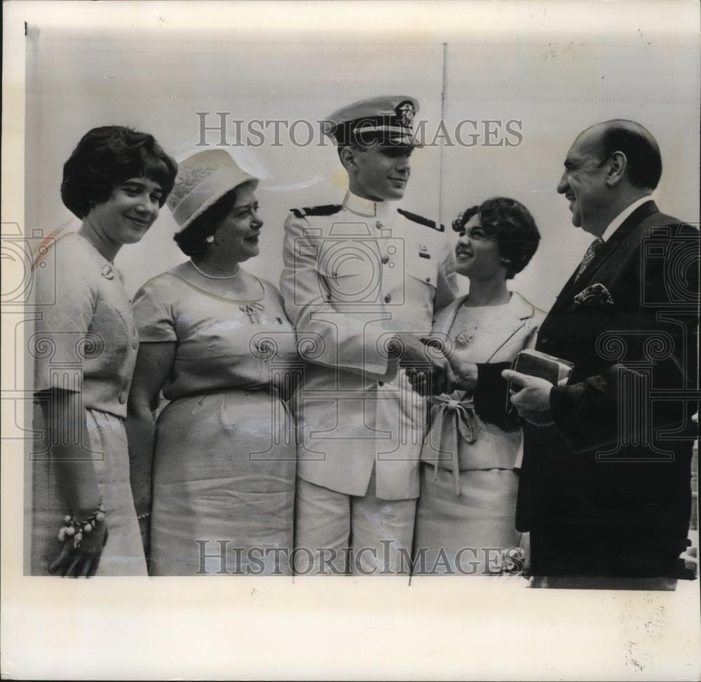 1963 Press Photo Ensign Anthony, Jr. Commissioned in the US Navy - cvb76451 - Historic Images