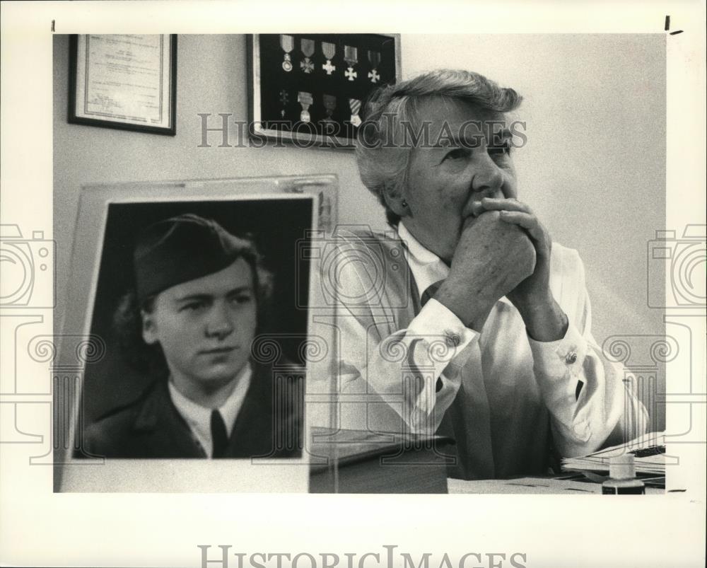 1991 Press Photo Madelein Dautartas, WWII French Resistance Fighter - cvb76453 - Historic Images