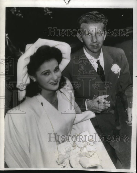 1941 Press Photo Donald Budge, Tennis, and Wife Dierdre, on Their Wedding Day - Historic Images