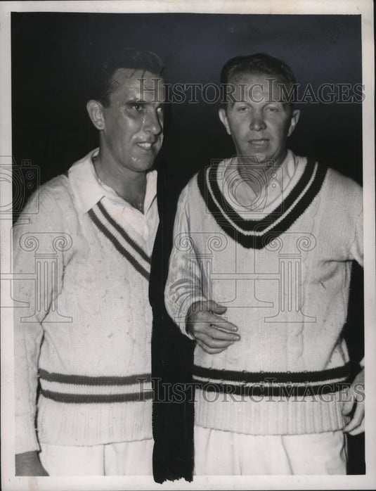 1951 Press Photo Vini Rural and Don Budge, Tennis - cvb76880 - Historic Images