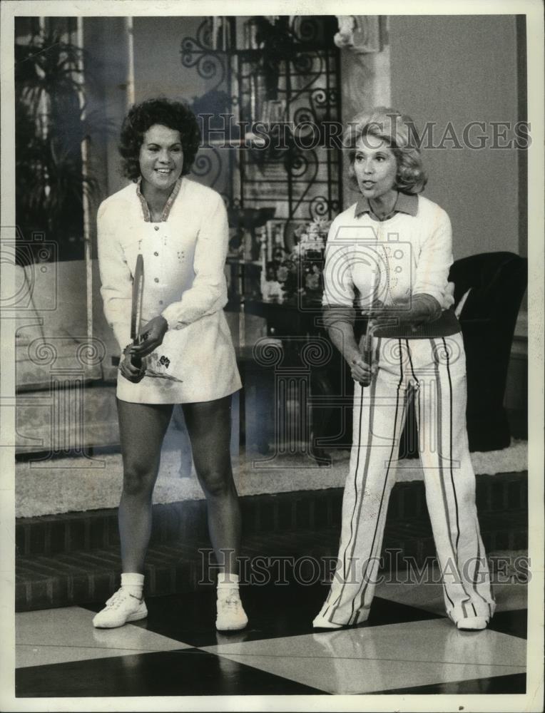 1972 Press Photo Evonne Goolagong shows tennis form on "Dinah's Place". - Historic Images