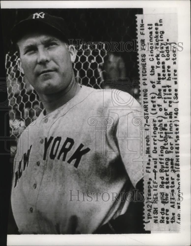 1940 Press Photo Charles "Red" Ruffing of the New York Yankees - cvb77046 - Historic Images