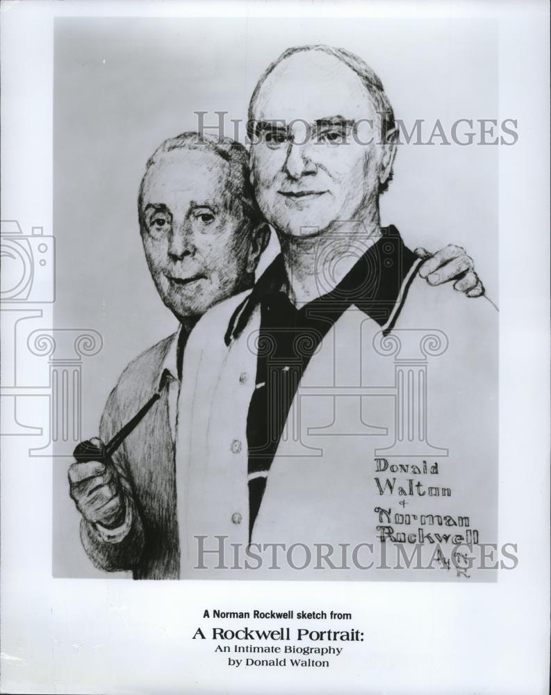 Press Photo Norman Rockwell painting on cover of biography of Donald Walton. - Historic Images