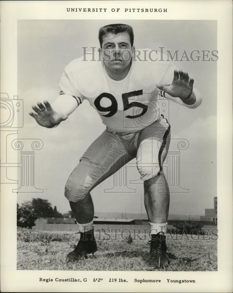 Press Photo Regis Coustillac, guard for University of Pittsburgh team. - Historic Images