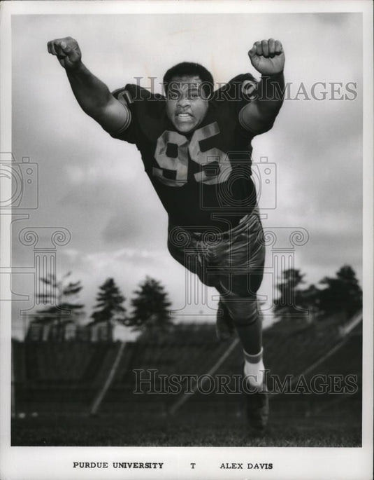 1968 Press Photo Football-Alex Davis, Player for Purdue University. - cvb77105 - Historic Images