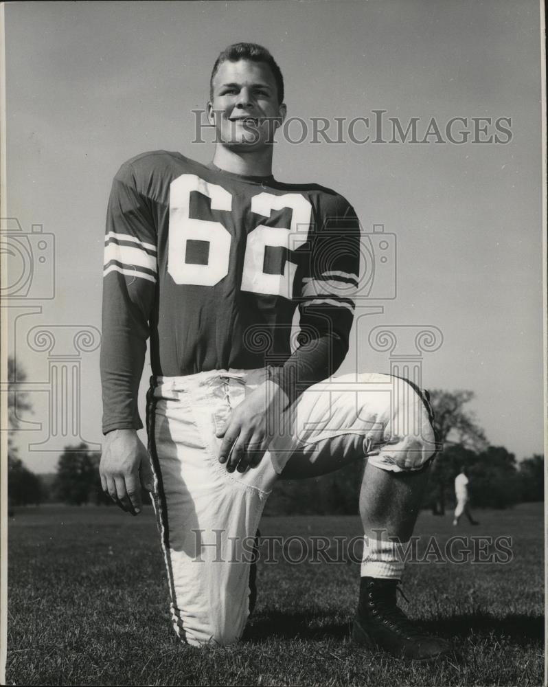 1957 Press Photo Football-Jim Daniels, Miami Guard, Lakewood, O. - cvb77129 - Historic Images