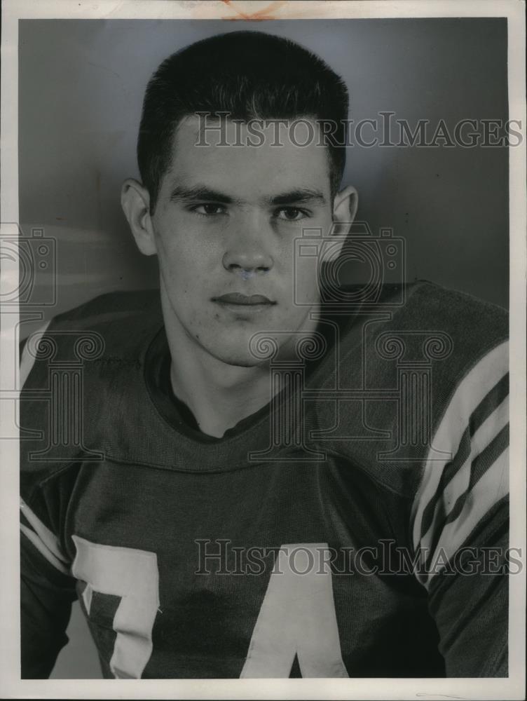 1958 Press Photo Football-Bruce Grasser-John Marshall High. - cvb77149 - Historic Images