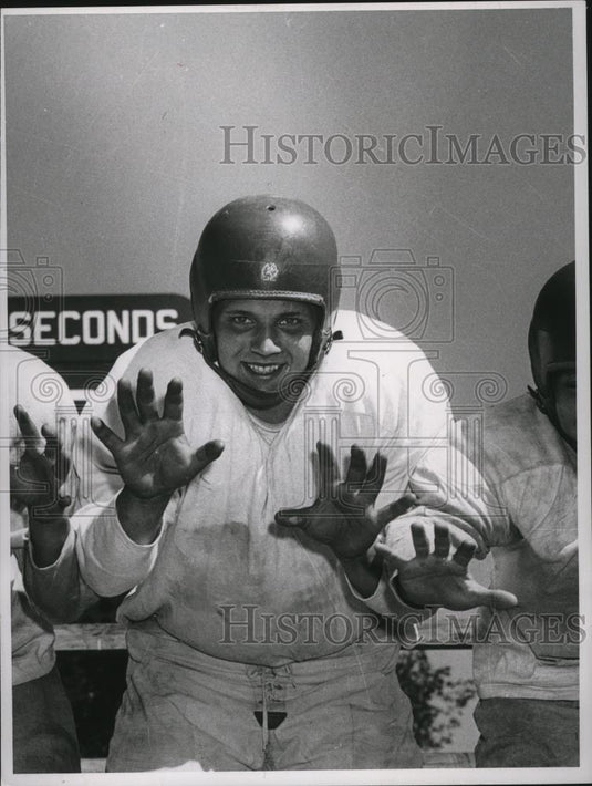 1954 Press Photo George Gedeon, West Tech Football player - cvb77173 - Historic Images