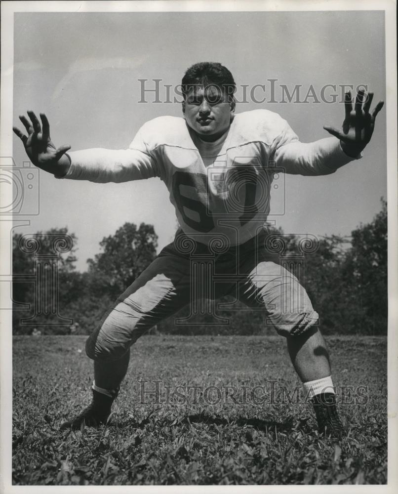 1956 Press Photo Stephen Genyk, football guard, team&#39;s most dependable lineman - Historic Images