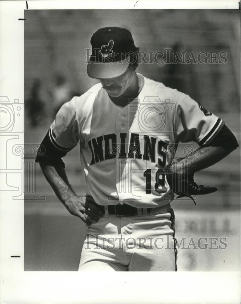 1987 Press Photo Ken Schrom of the Cleveland Indians- another bad day - Historic Images