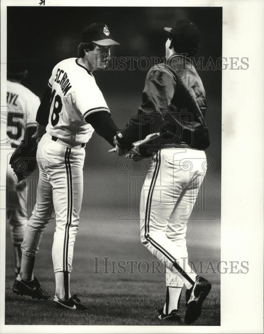 Press Photo Ken Schrom Cleveland Indians Pitcher - cvb77239 - Historic Images