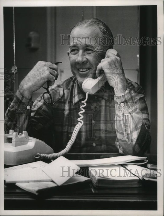 1965 Press Photo Birdie Tebbetts on the telephone - cvb77315 - Historic Images