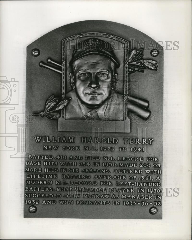 Press Photo Commemorative plaque of William Harold Terry - cvb77330 - Historic Images